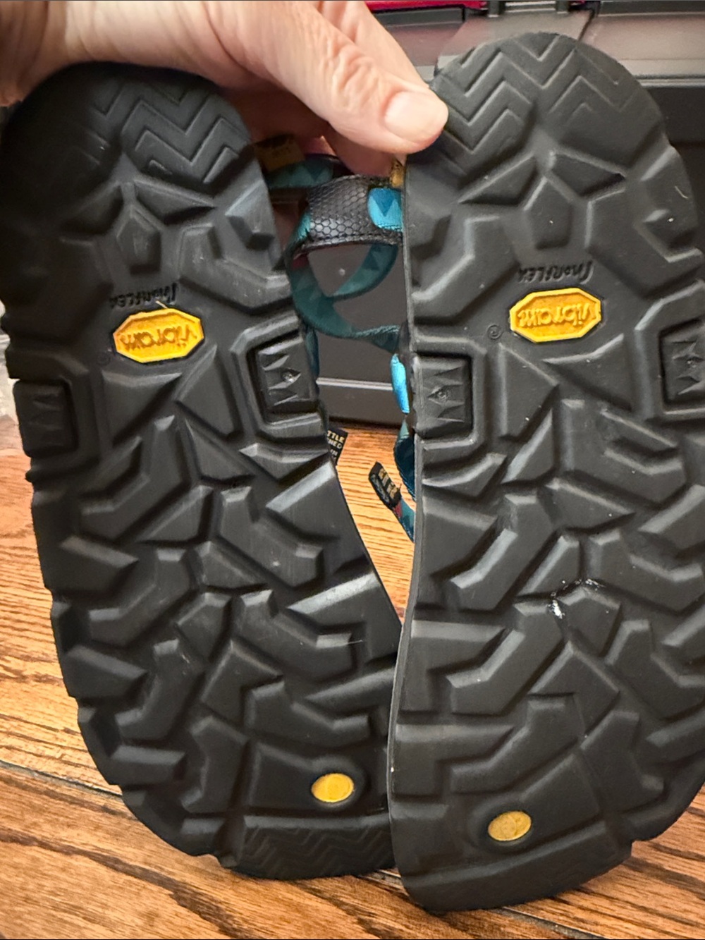 LUNA Mono Winged Edition Mountain Crystal Vibram Barefoot Trail Sandals 10 1/2 - Picture 6 of 11